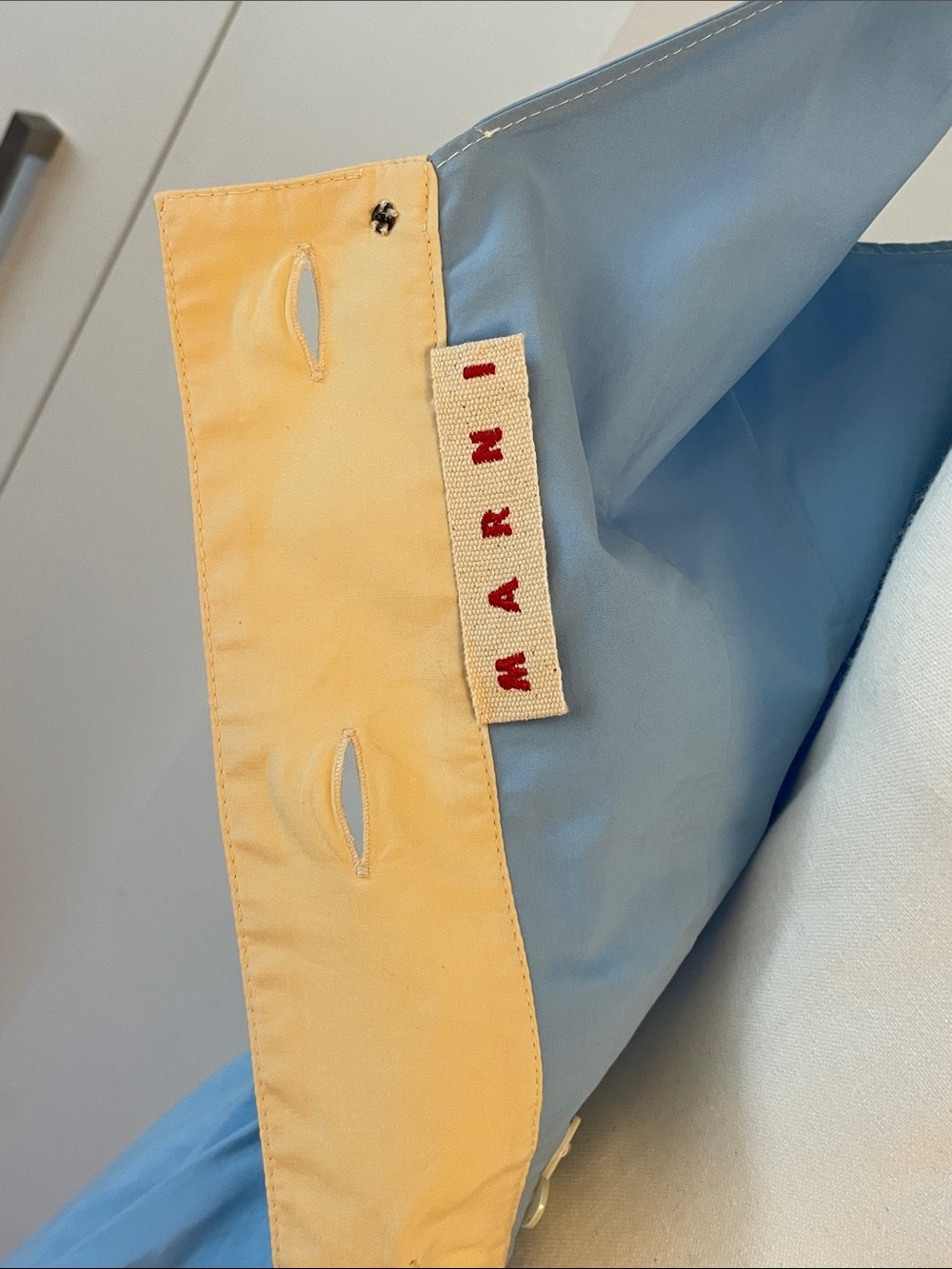 Marni Sky Blue Button Front Midi Dress Sleeveless Cotton Poplin EU M - Picture 9 of 10